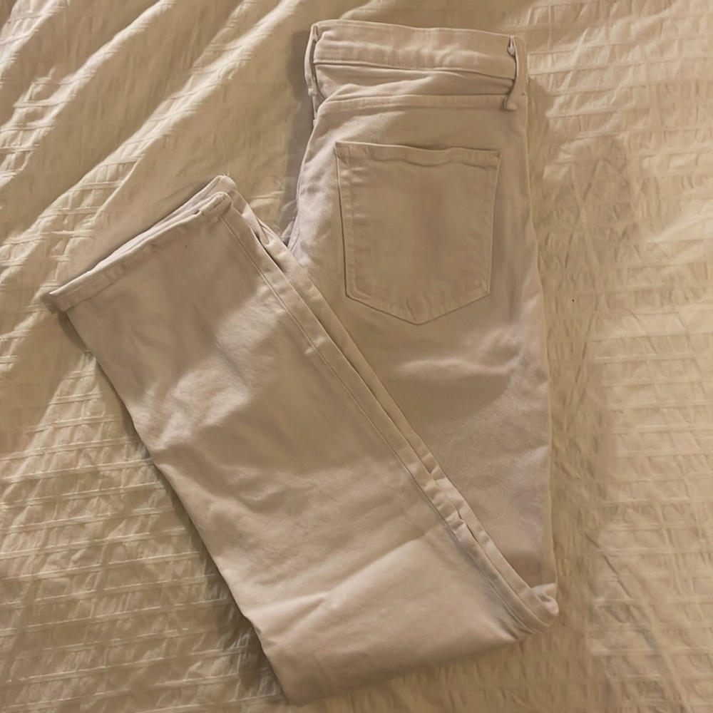 Rag & Bone Straight Leg White Jeans